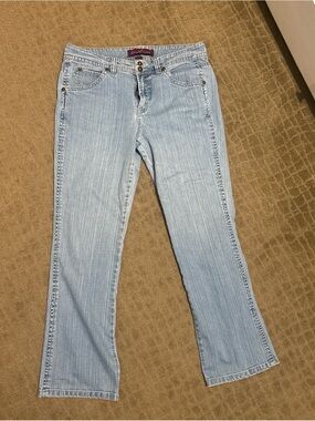 Gloria Vanderbilt Light Blue striped jeans